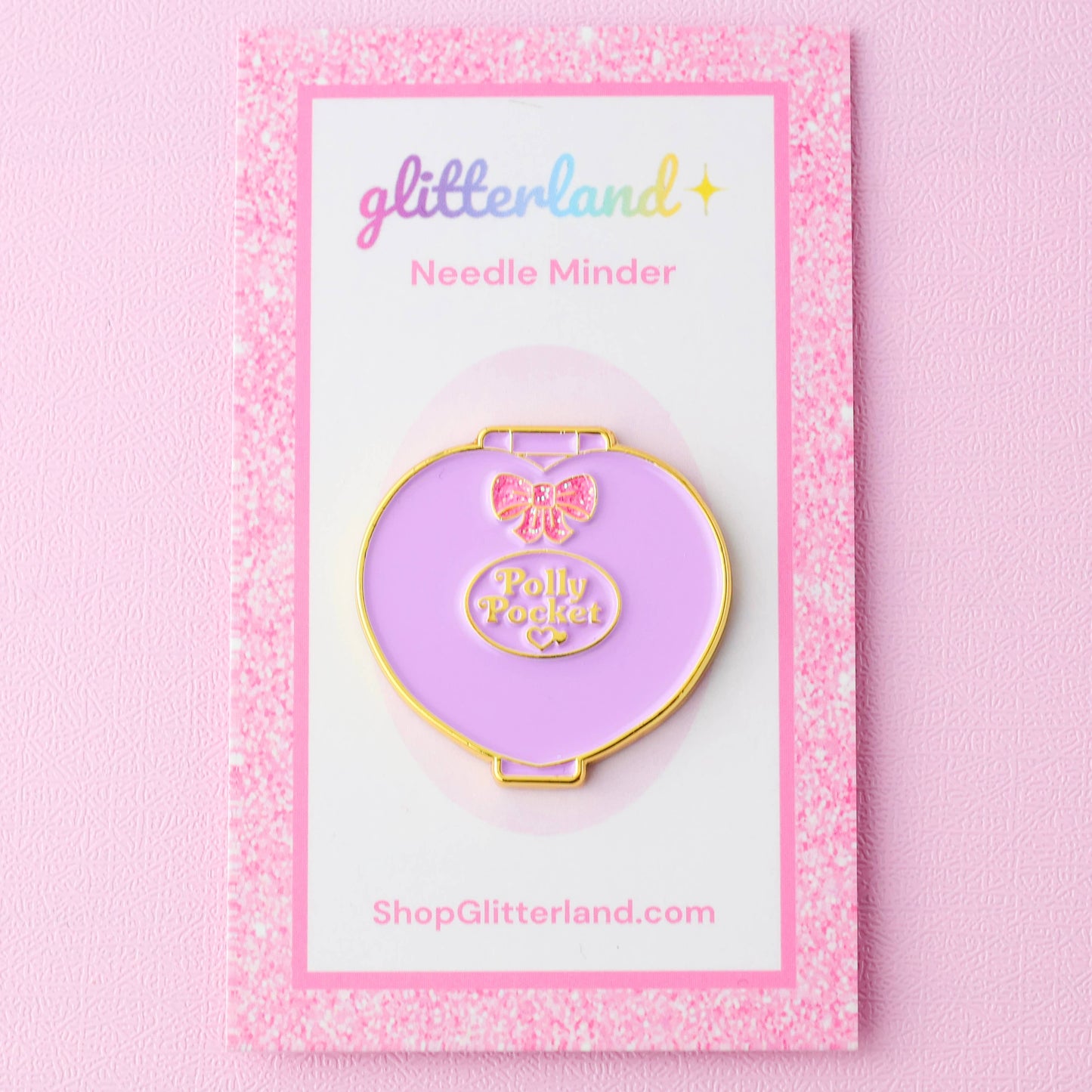 Purple Pocket Doll Compact Needle Minder Magnet