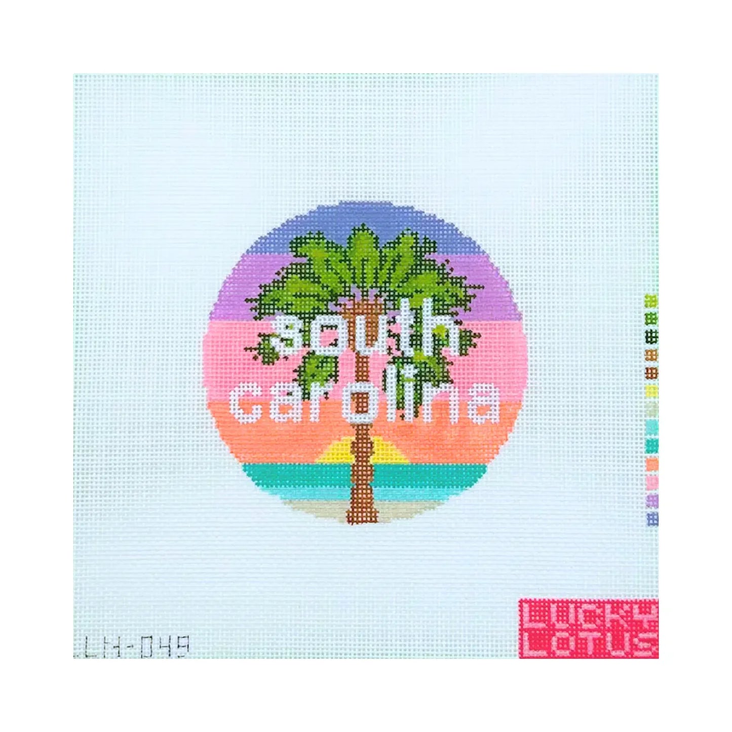 50 States - South Carolina Round Canvas