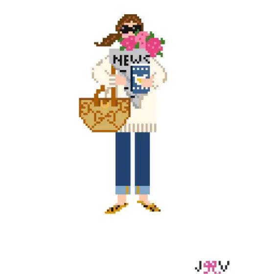 Zabars Girl Canvas needlepoint canvas