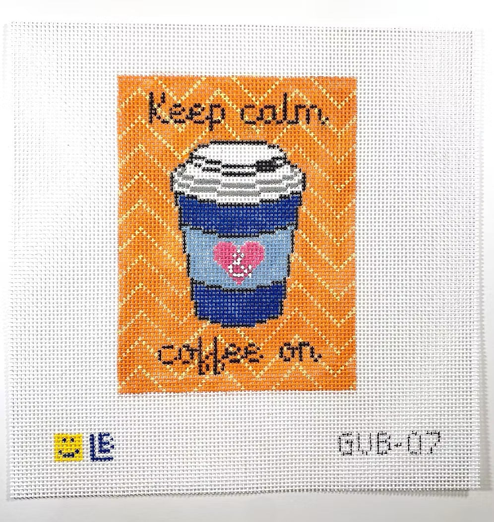 Keep Calm & Coffee On Canvas