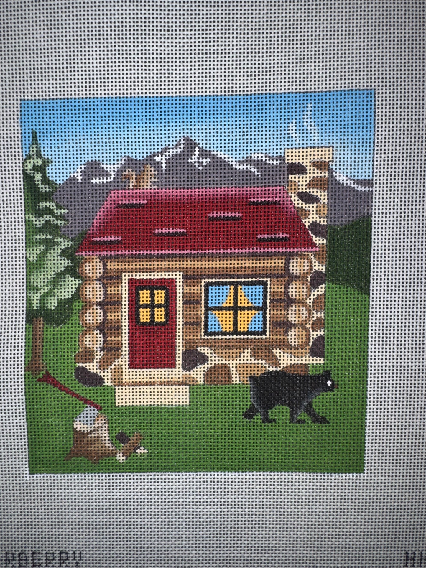 HHO9 Mountain House Canvas needlepoint canvas