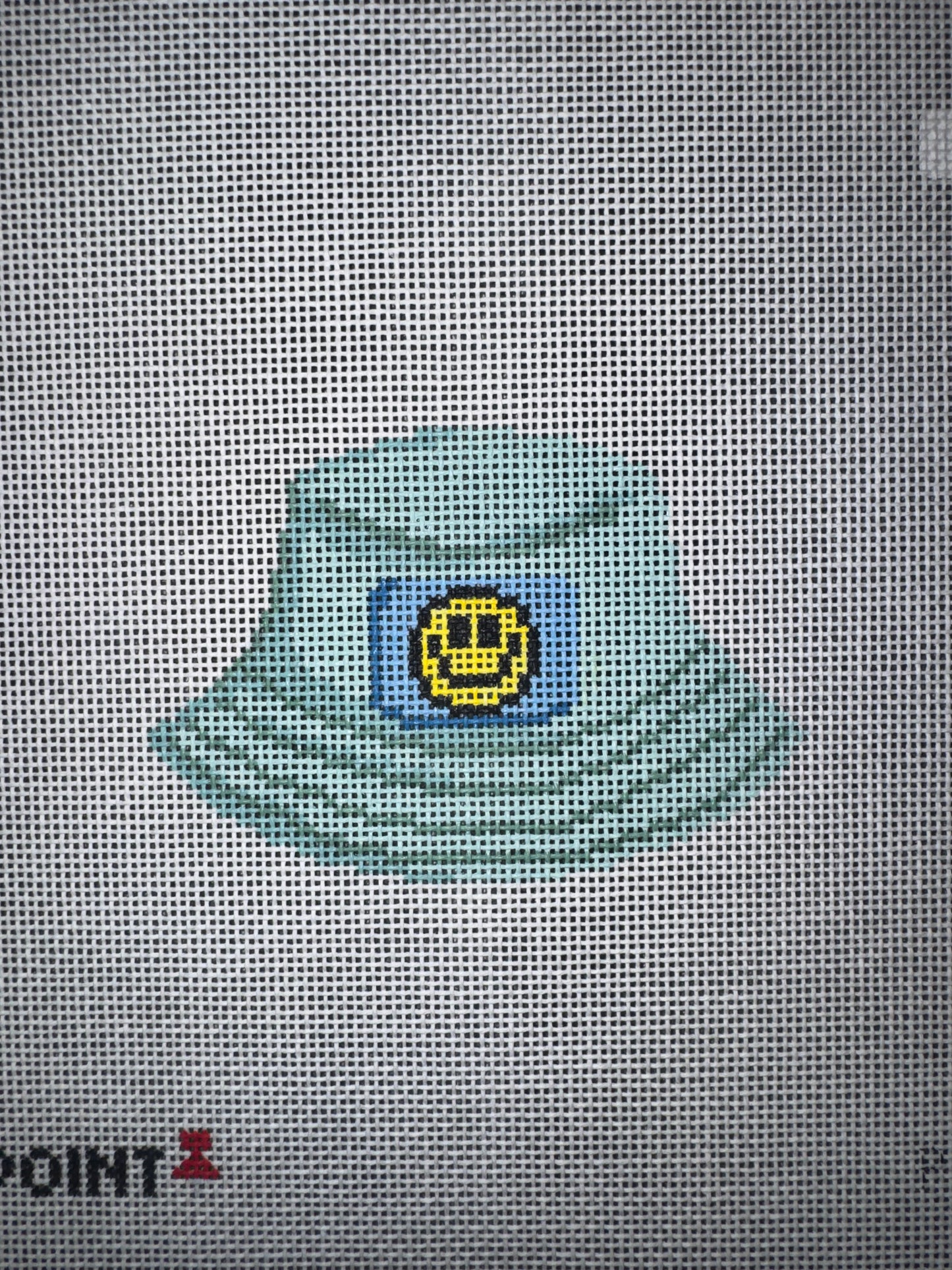 PNS45 Smiley Face Bucket Hat Canvas needlepoint canvas