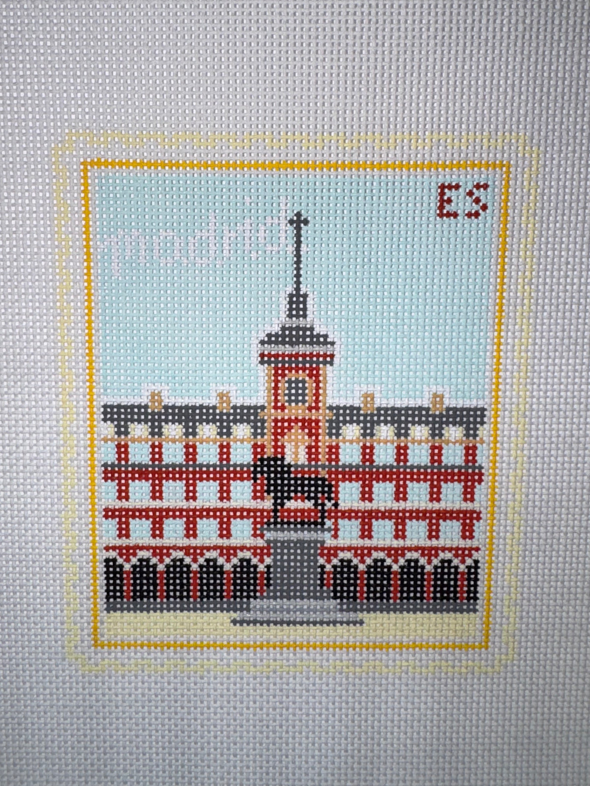 Madrid Plaza Mayor Travel Stamp