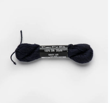 145 Navy - Pepper Pot Silk