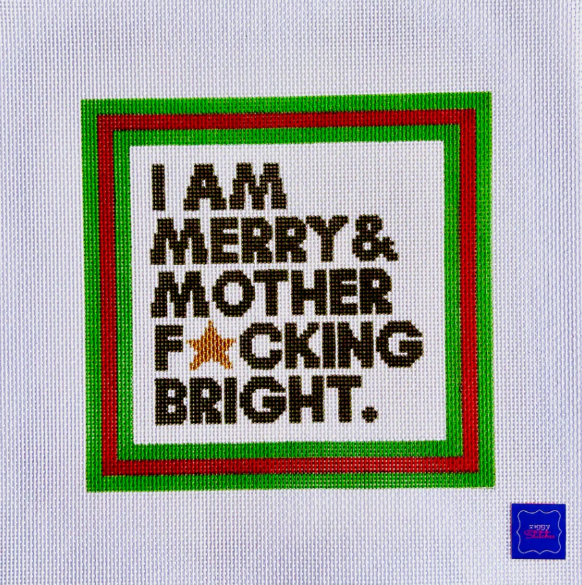 Merry and Bright Stripe Canvas