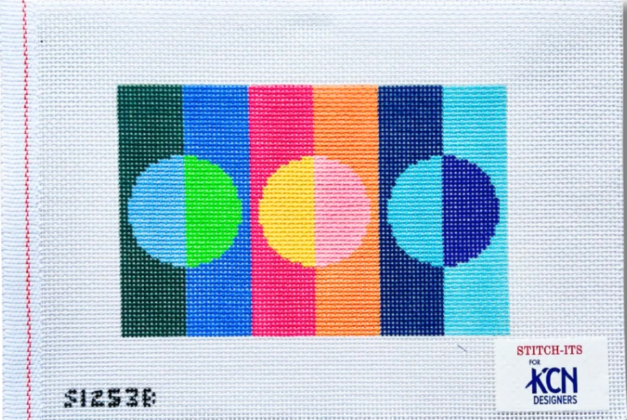 Circular Geometric Insert Needlepoint Canvas