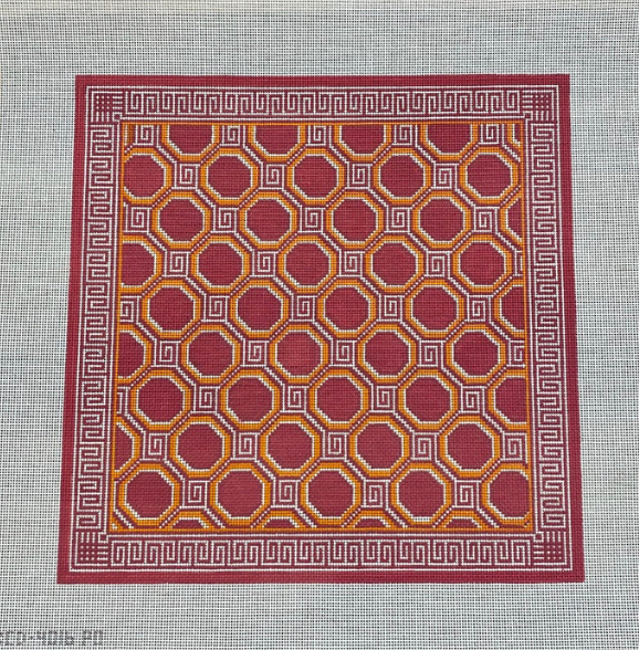 Hexagon Pillow - Pink Orange