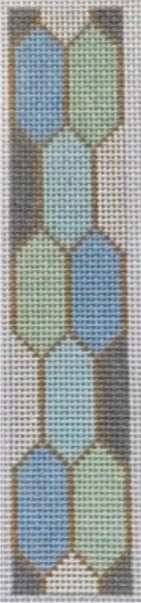 Blue & Green Pencil Tile Key Fob