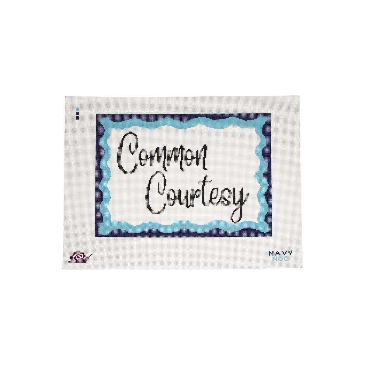 Common Courtesy Blue Canvas