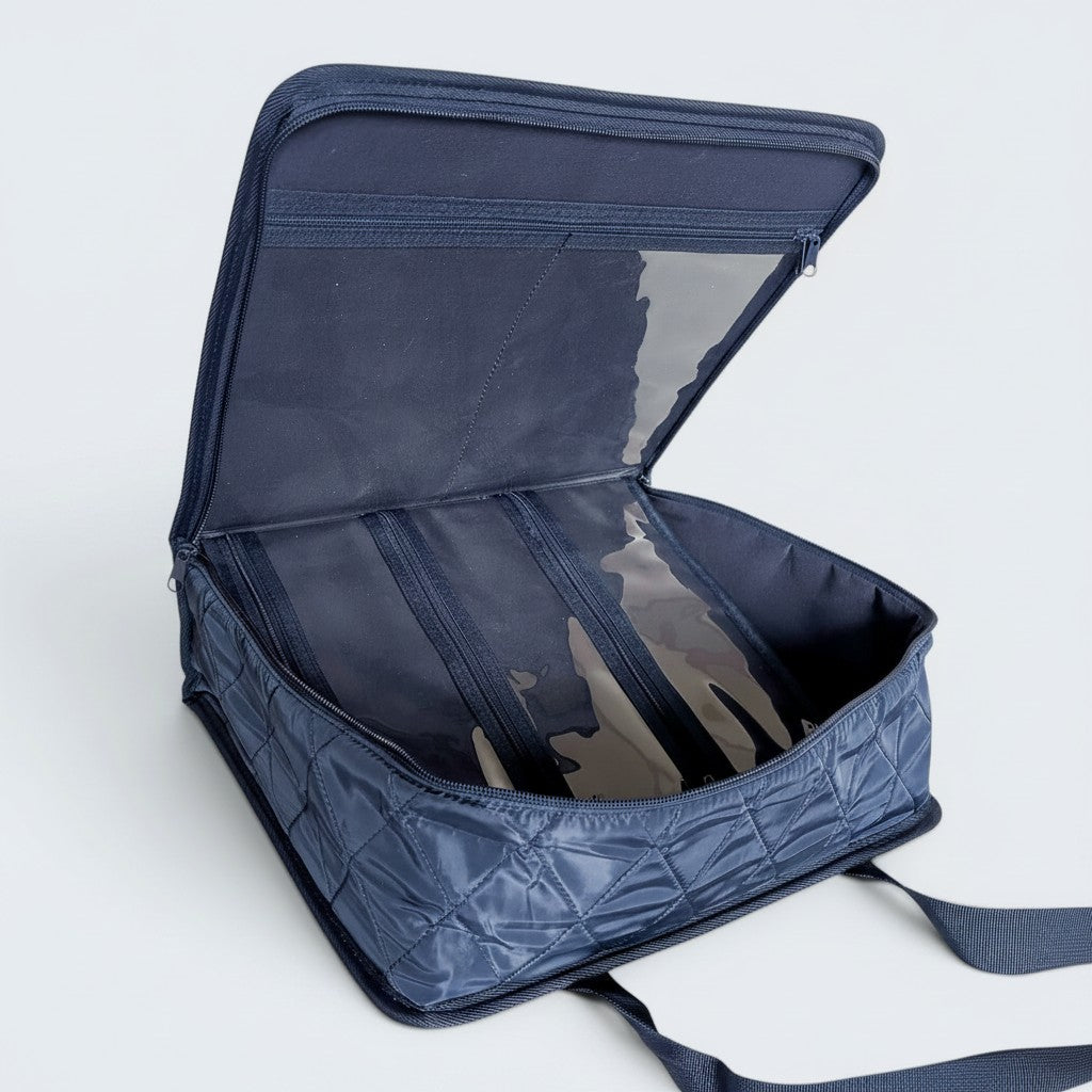 Carry-All Needlepoint Organizer – Multi-Pocket Binder Bag