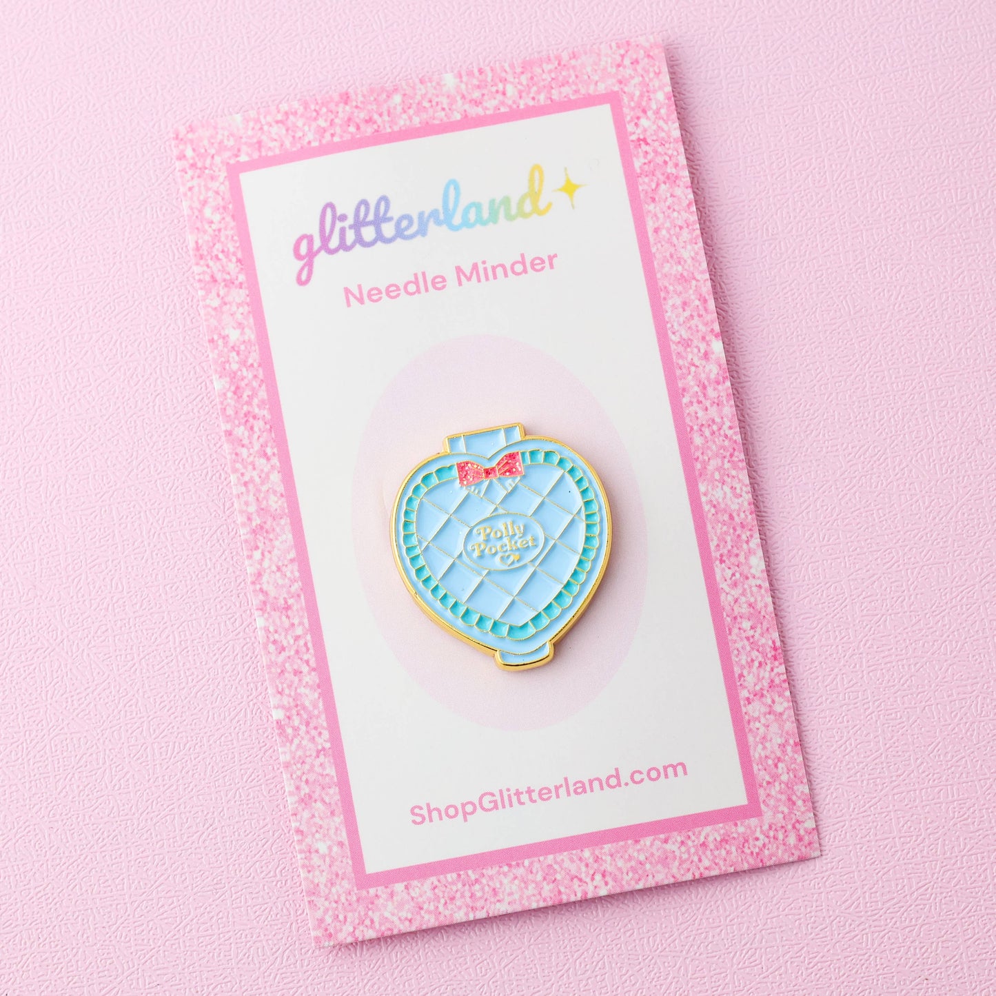 Blue Pocket Doll Compact Needle Minder Magnet