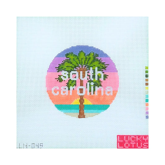 50 States - South Carolina Round Canvas