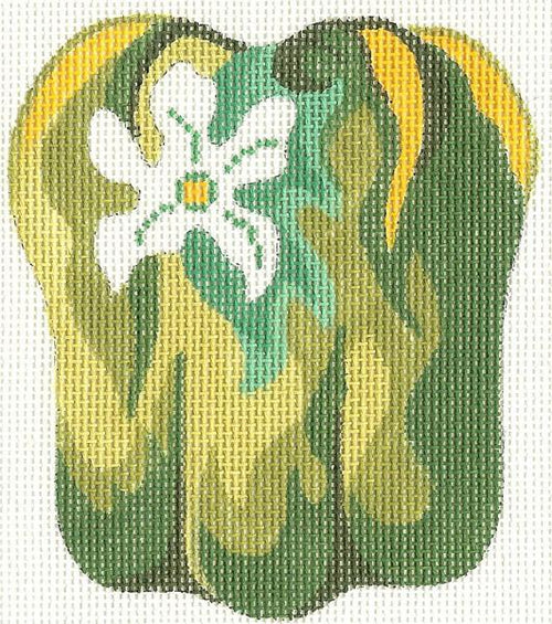 Green Pepper Ornament needlepoint canvas