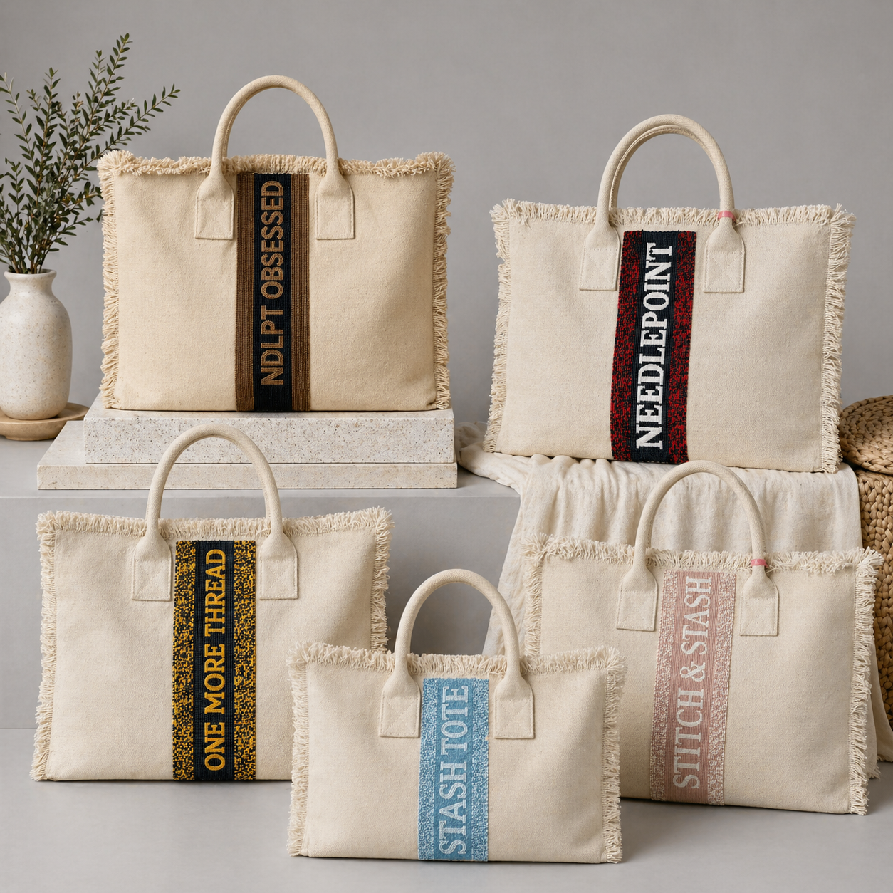 The Grande Needlepoint Tote