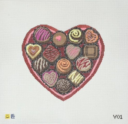 Chocolate Heart Box Canvas