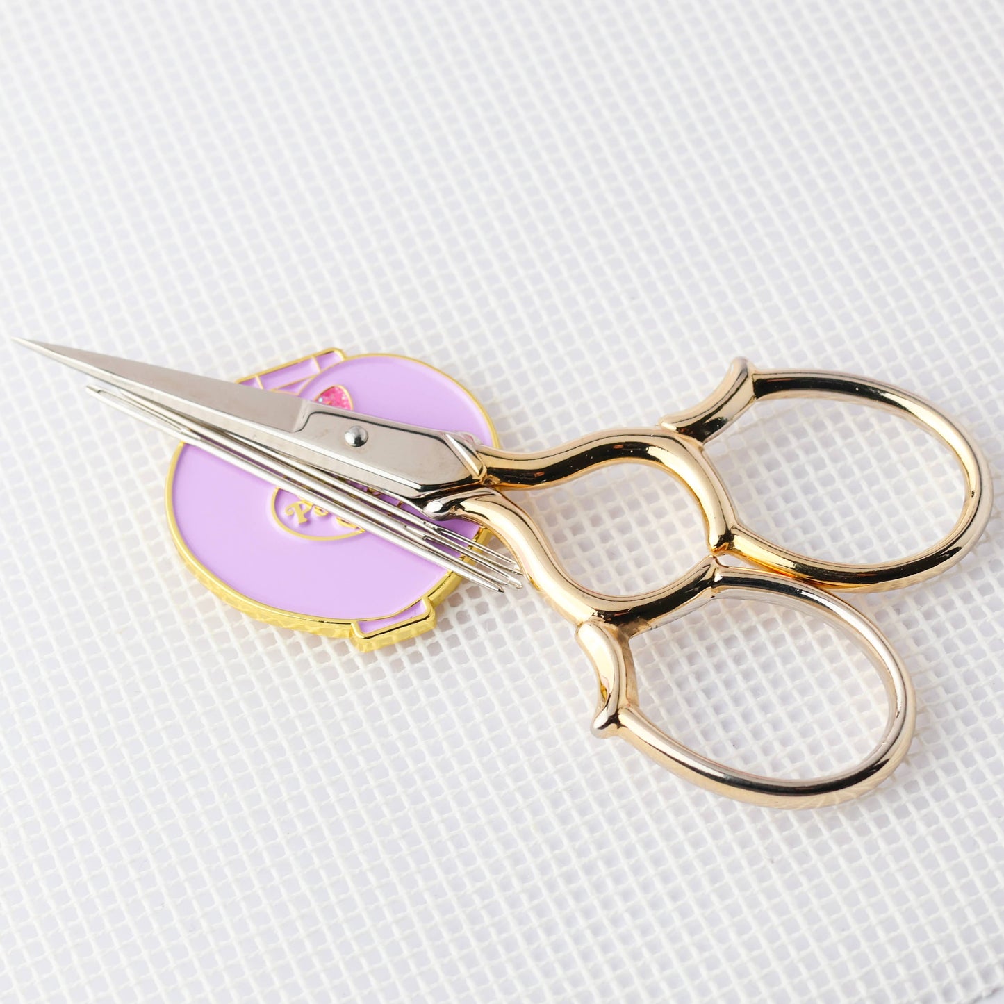 Purple Pocket Doll Compact Needle Minder Magnet