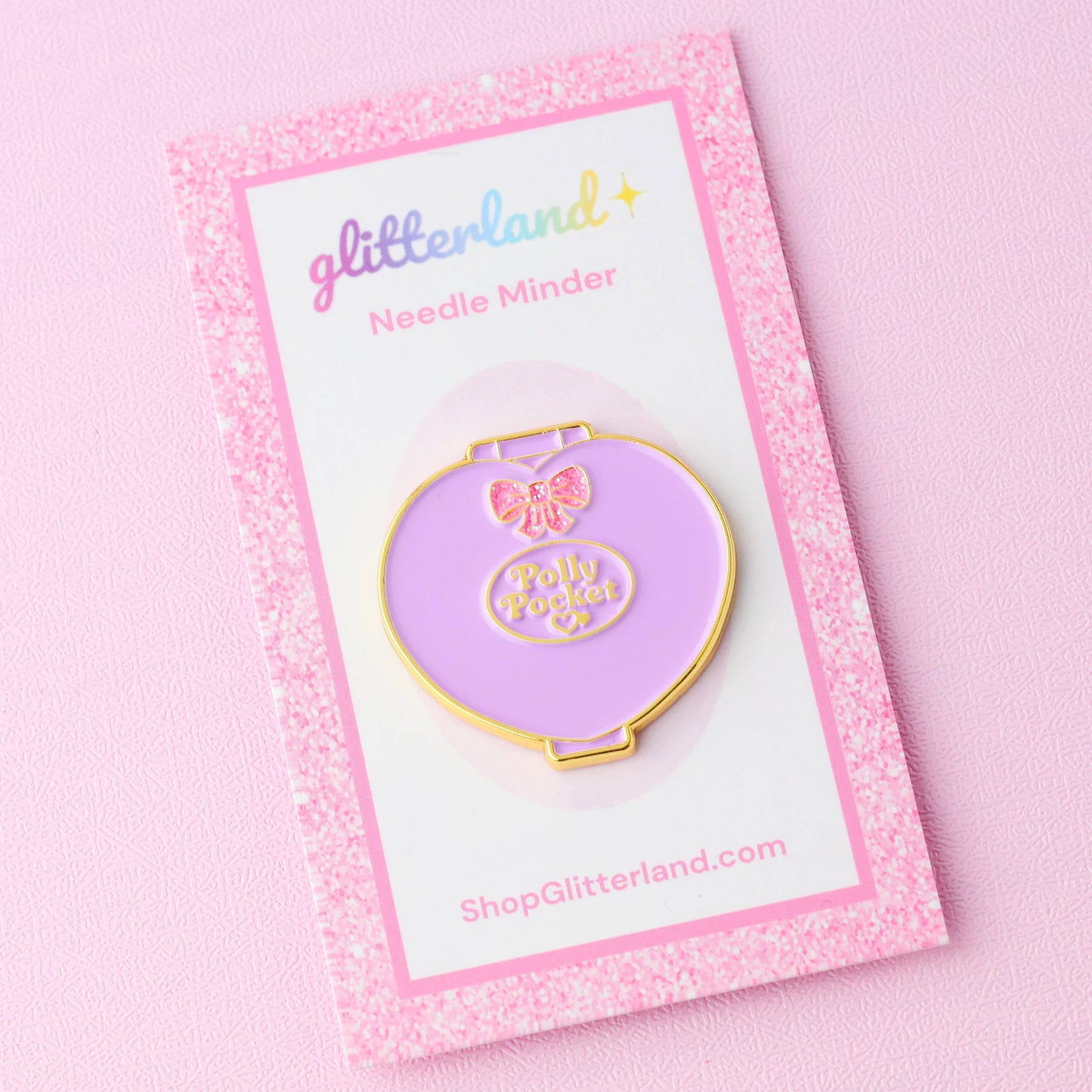 Purple Pocket Doll Compact Needle Minder Magnet