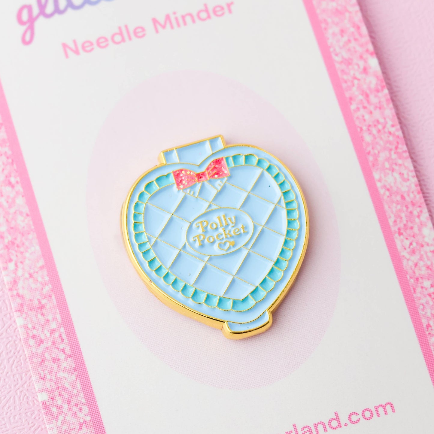 Blue Pocket Doll Compact Needle Minder Magnet