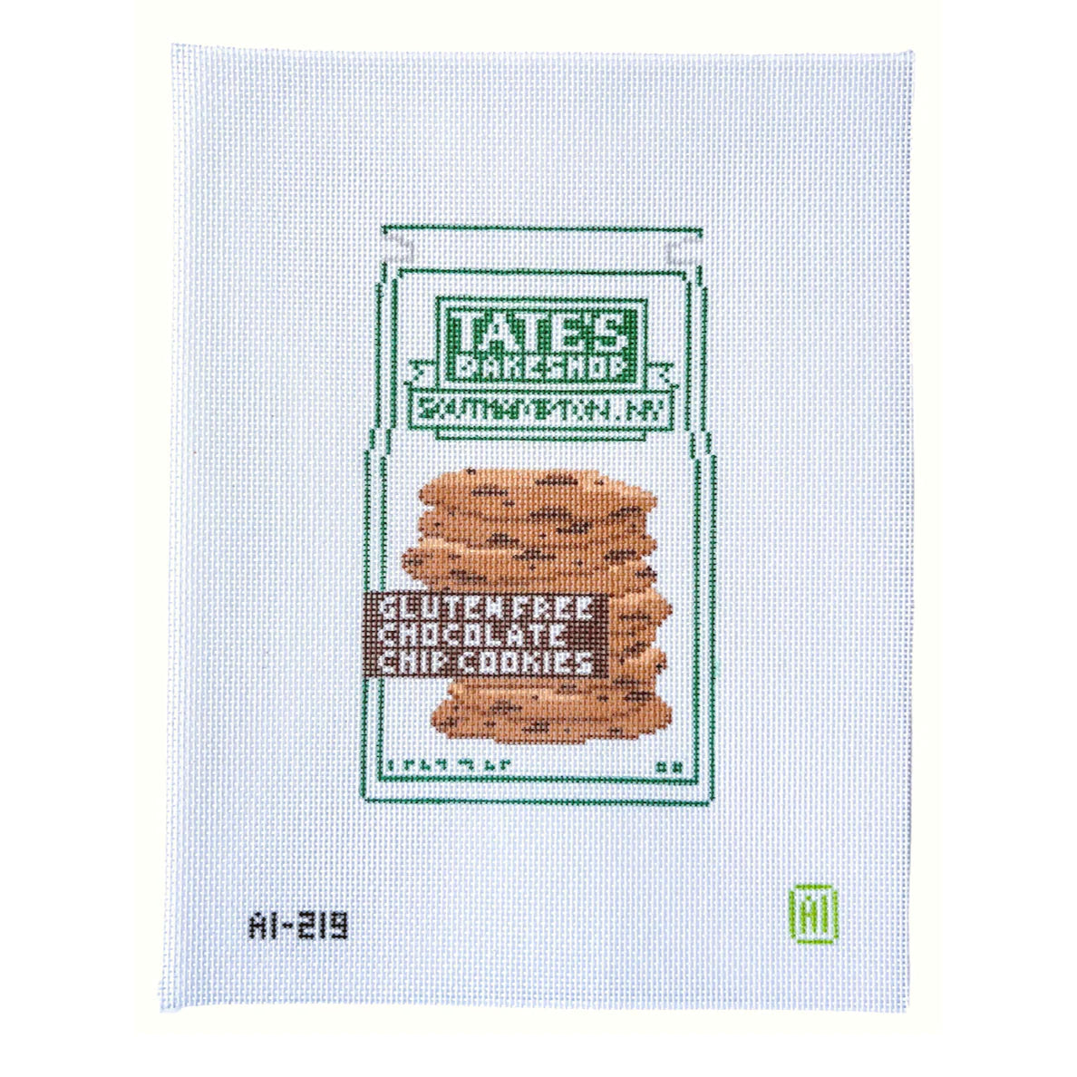 AI-219 Chocolate Chip Cookie Bag Gluten-Free needlepoint canvas