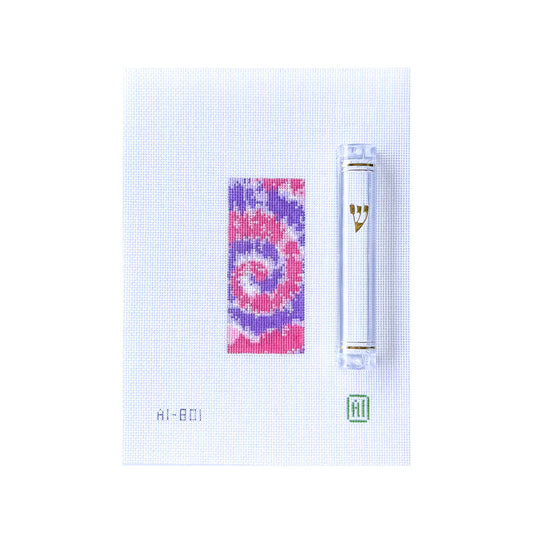 AI-801 Love Trip Tie-Dye Mezuzah needlepoint canvas