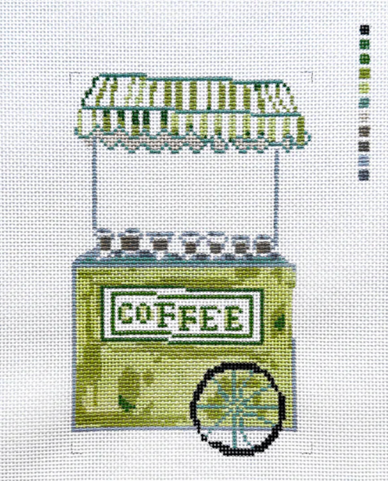 Coffee Cart - Green Canvas