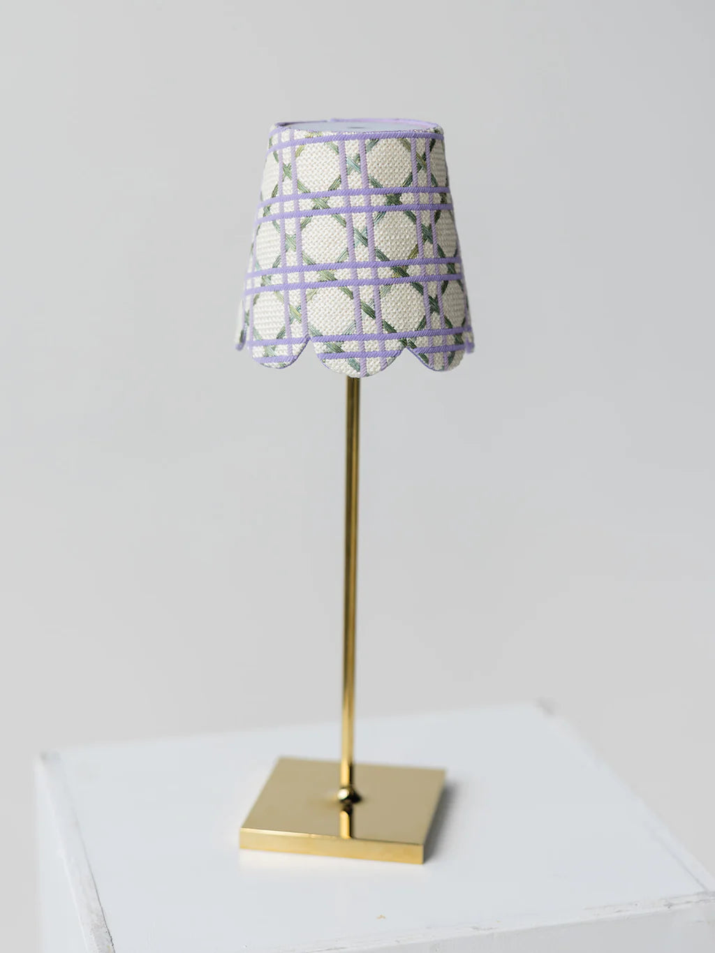 Lavender Cane Lampshade Canvas