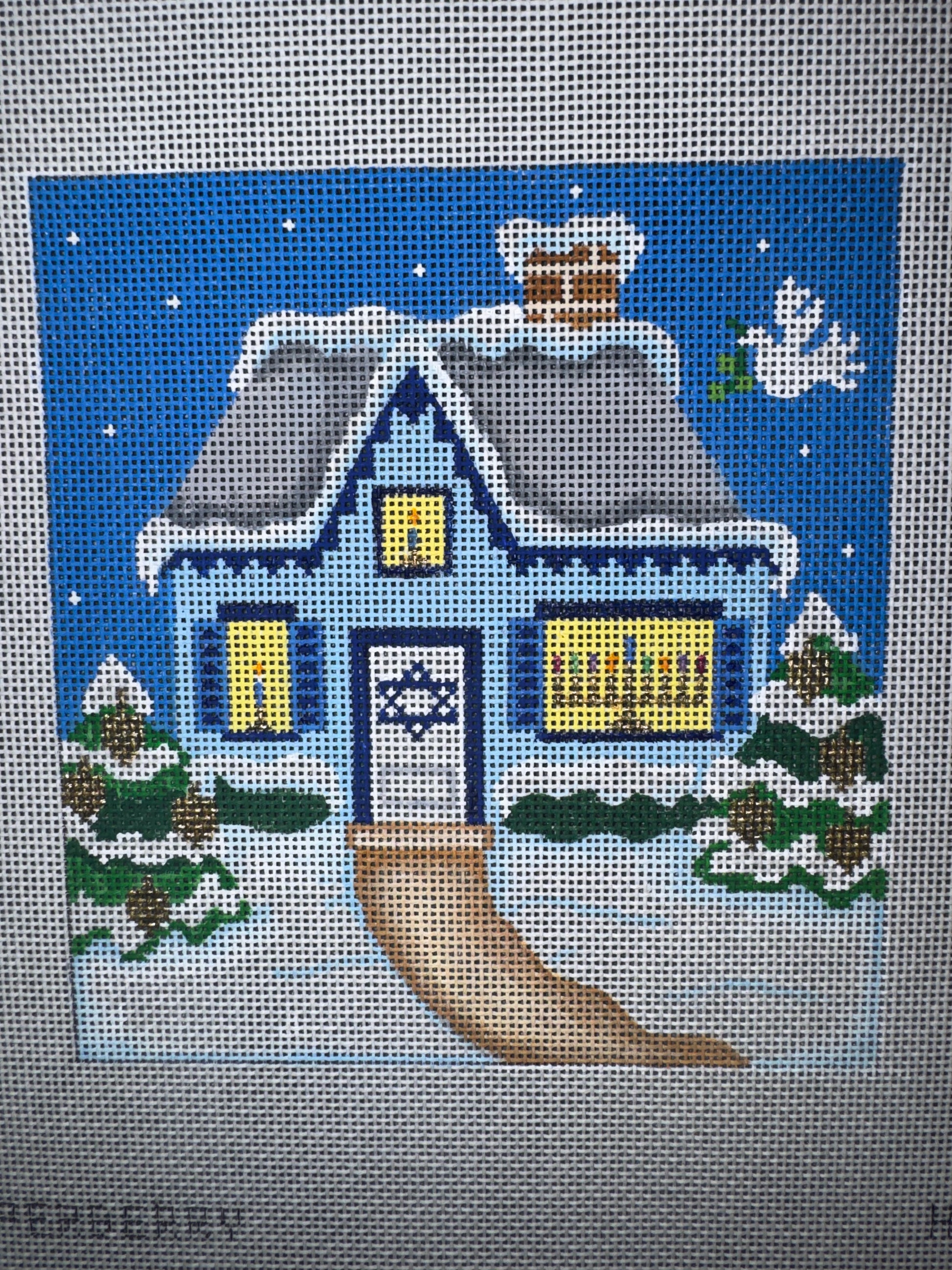 HHO6 Hanukkah House Canvas needlepoint canvas