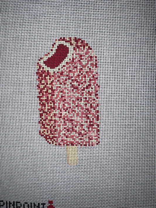 PNS-STRAWBERRY-ECLAIR Strawberry Eclair Ice Cream Bar Canvas needlepoint canvas