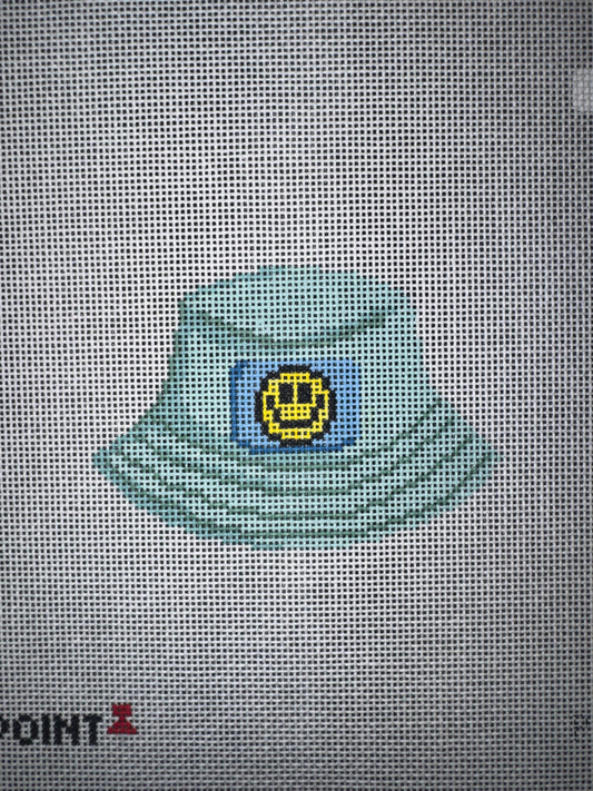 PNS45 Smiley Face Bucket Hat Canvas needlepoint canvas