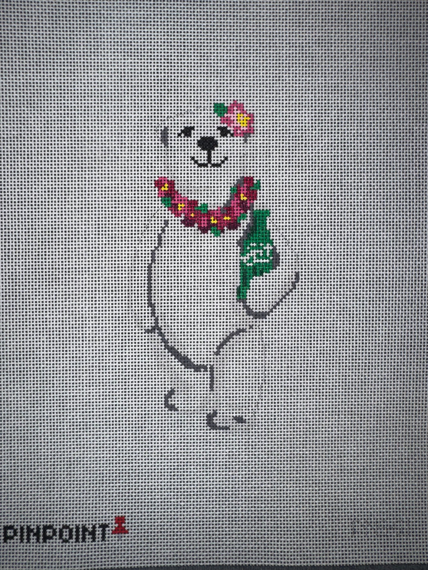 PNS51 Luau Polar Bear Canvas needlepoint canvas