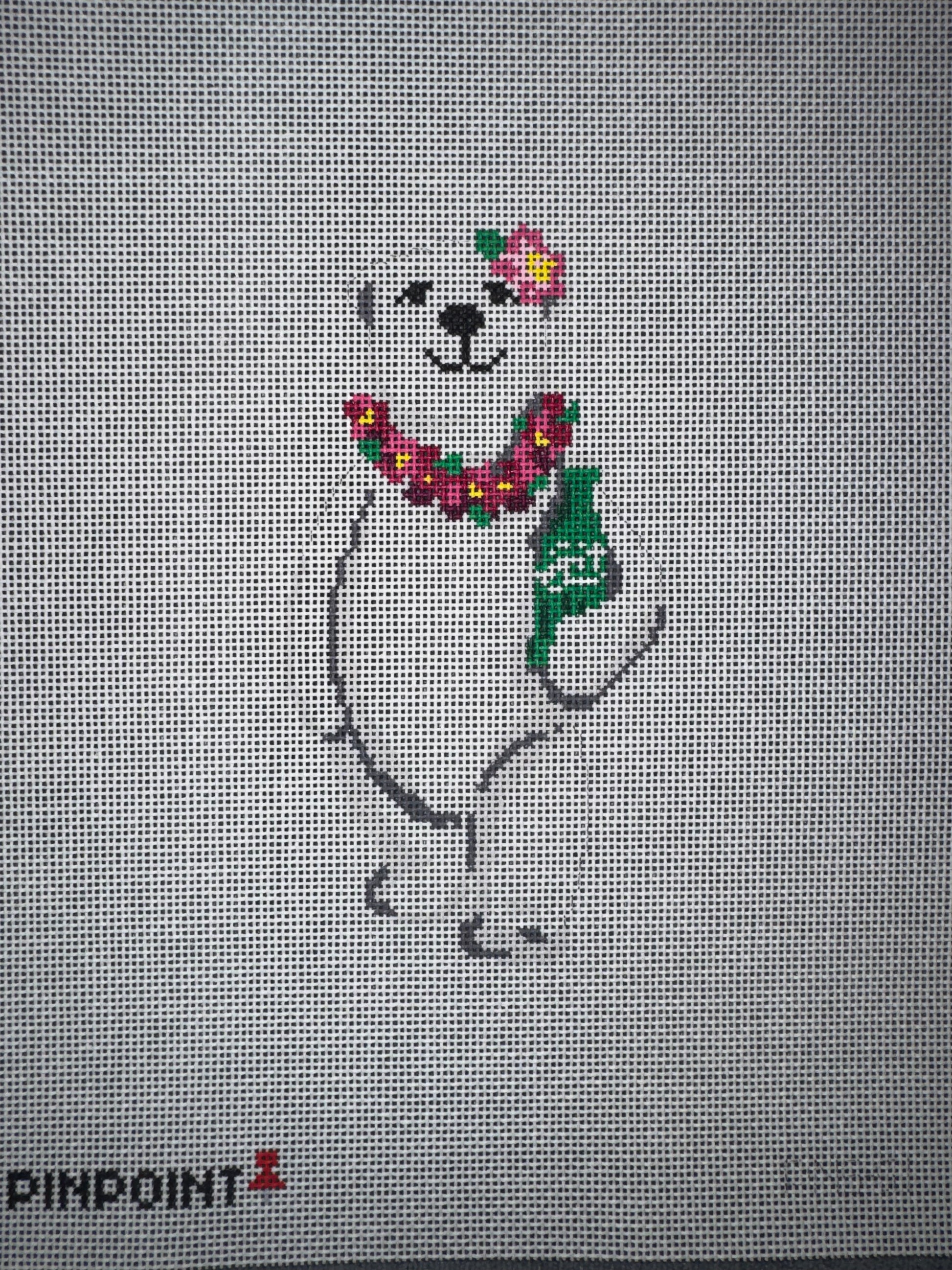 PNS51 Luau Polar Bear Canvas needlepoint canvas