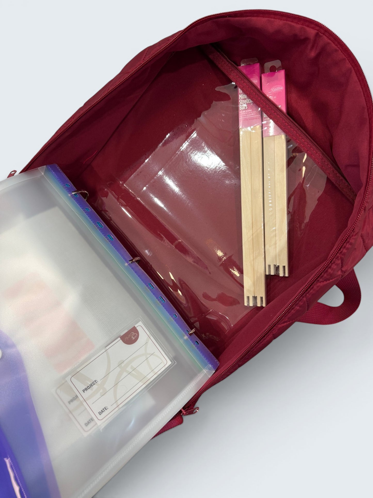Carry-All Needlepoint Organizer – Multi-Pocket Binder Bag