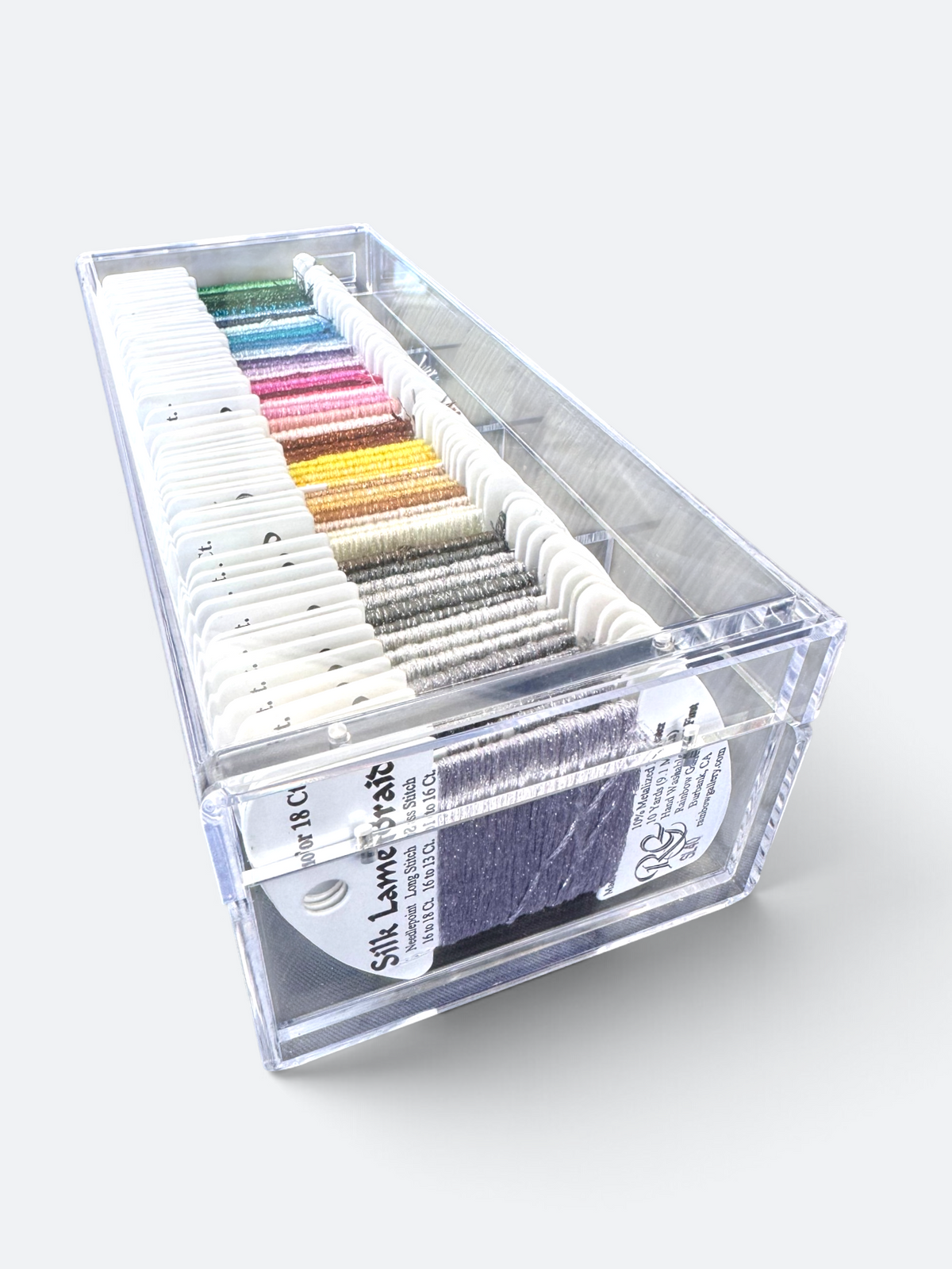 The Bespoke - Acrylic Needlepoint Thread Storage Box - (Rainbow Gallery, Milan & like Sizes)