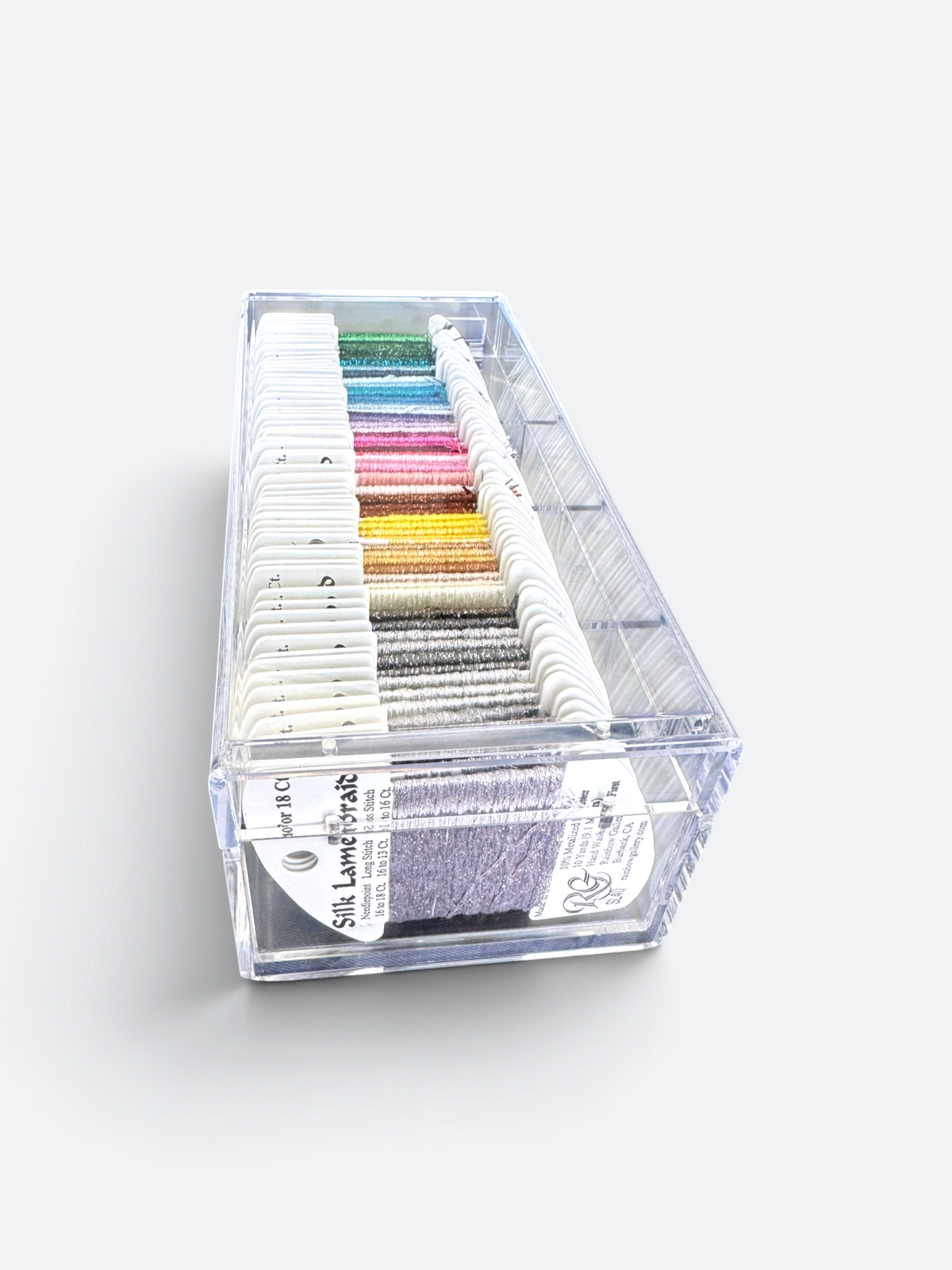 The Bespoke - Acrylic Needlepoint Thread Storage Box - (Rainbow Gallery, Milan & like Sizes)