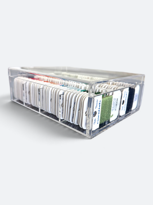 The Bespoke Grande- Acrylic Needlepoint Thread Storage Box - (Essentials, Reflections, ColorSpun or similar sized cards)