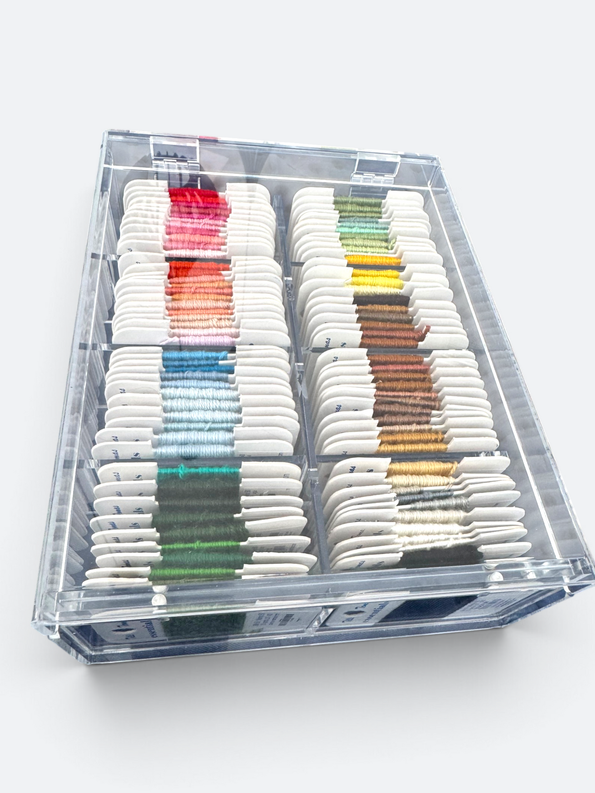The Bespoke Grande- Acrylic Needlepoint Thread Storage Box - (Essentials, Reflections, ColorSpun or similar sized cards)