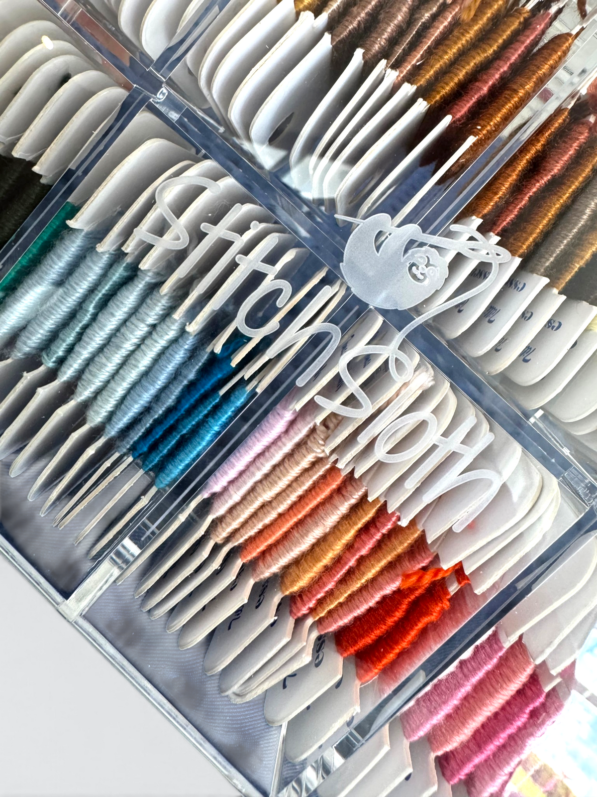 The Bespoke Grande- Acrylic Needlepoint Thread Storage Box - (Essentials, Reflections, ColorSpun or similar sized cards)