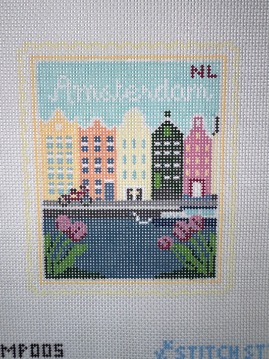 Amsterdam Travel Stamp