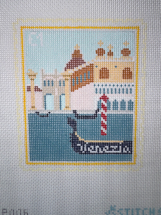 Venetian Gondola Travel Stamp
