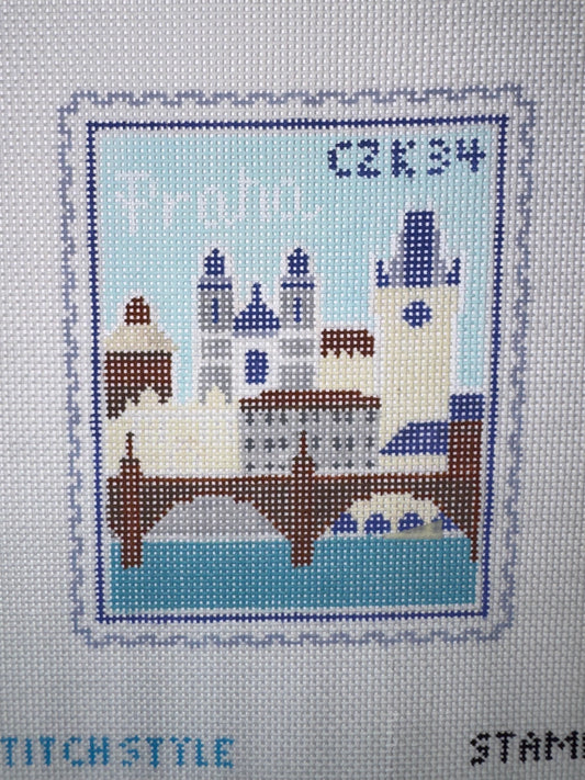 Prague Charles Bridge Travel Stamp