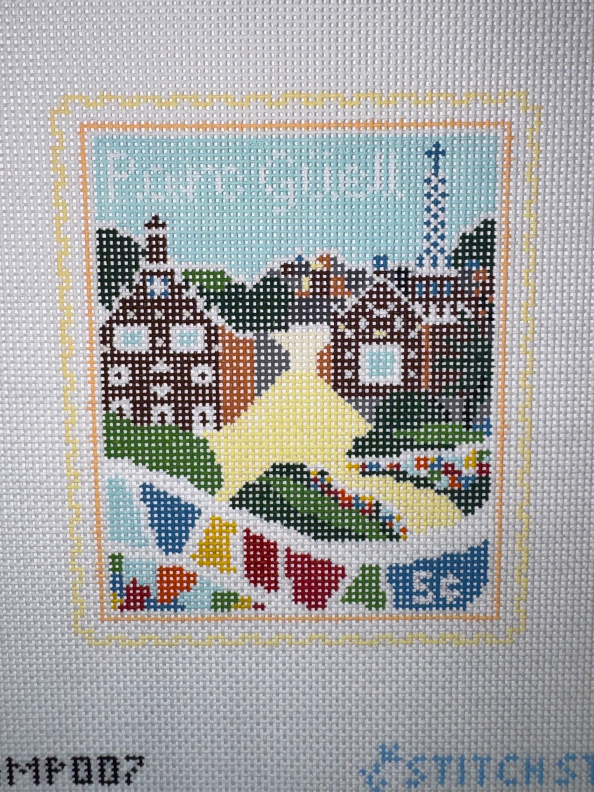 Barcelona Park Güell Travel Stamp