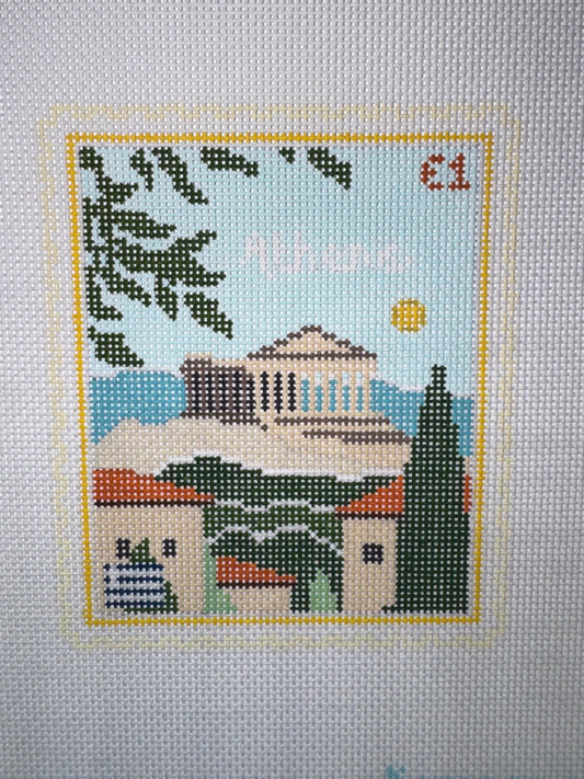 Athens Travel Stamp