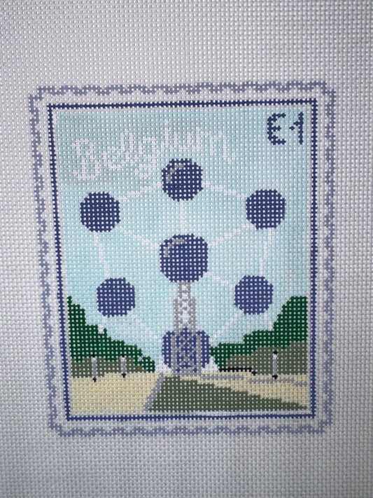 Brussels, Belgium Atomium Travel Stamp