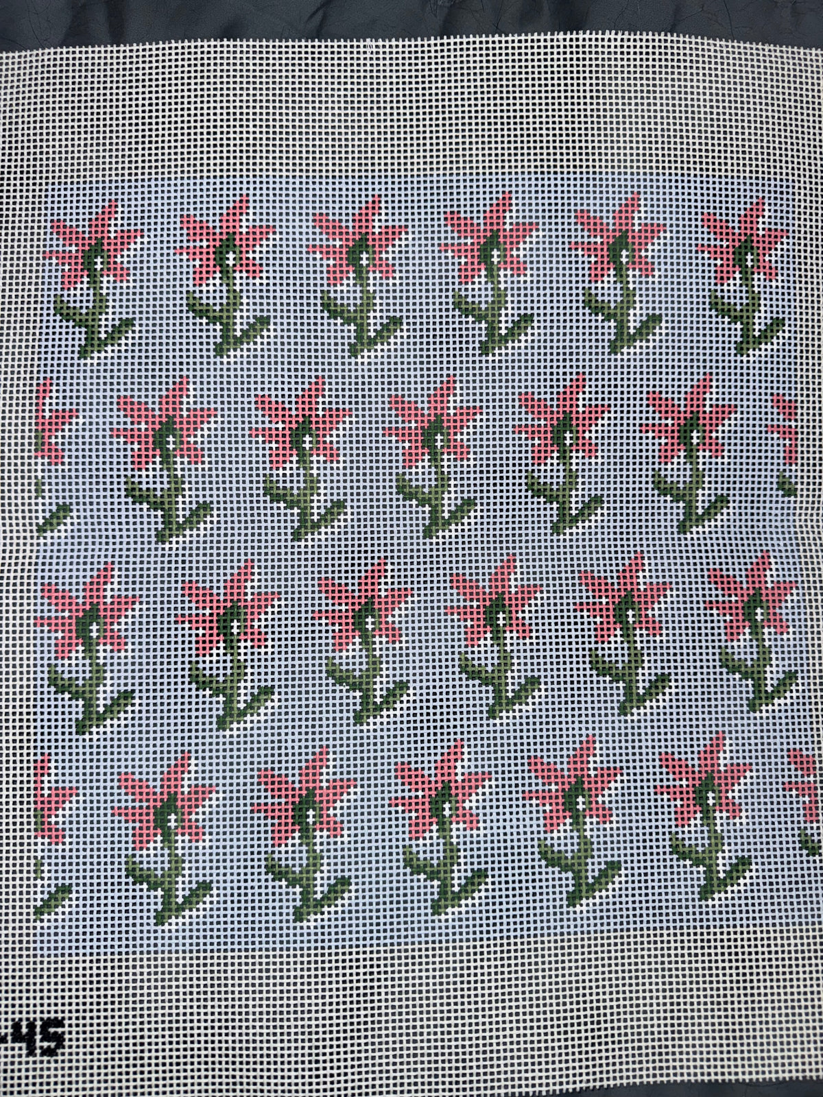 Block Print Pillow, Pink and Blue