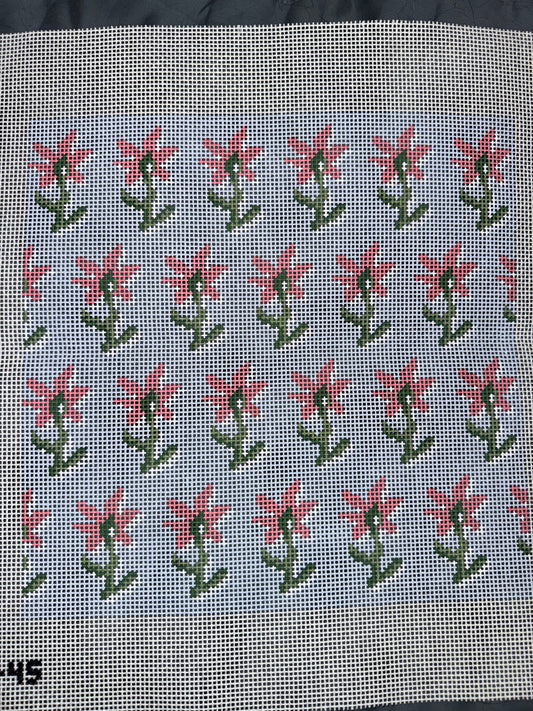 Block Print Pillow, Pink and Blue