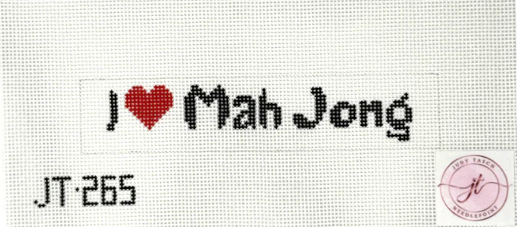 JT265 I Love Mahjong Key Fob Canvas
