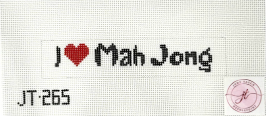 JT265 I Love Mahjong Key Fob Canvas