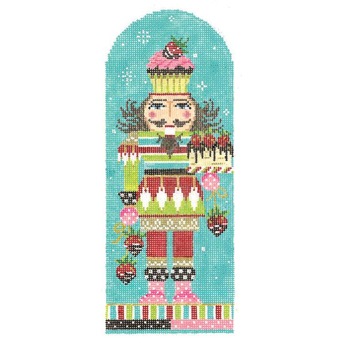 Strawberry Dessert Nutcracker needlepoint canvas