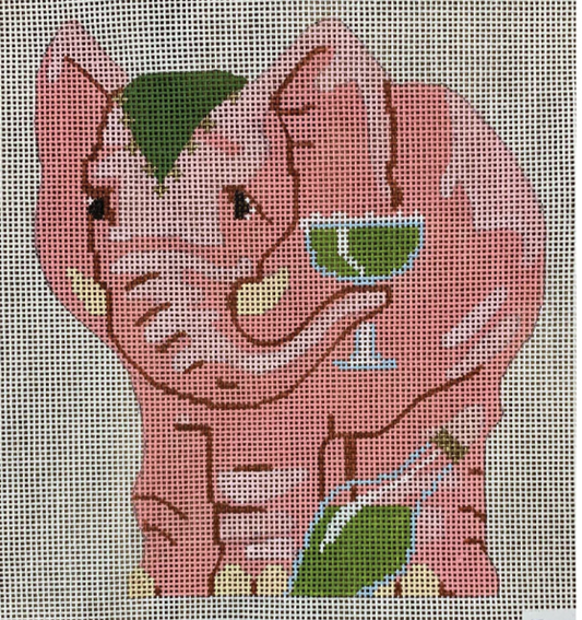 LL522E Pink Elephant Canvas