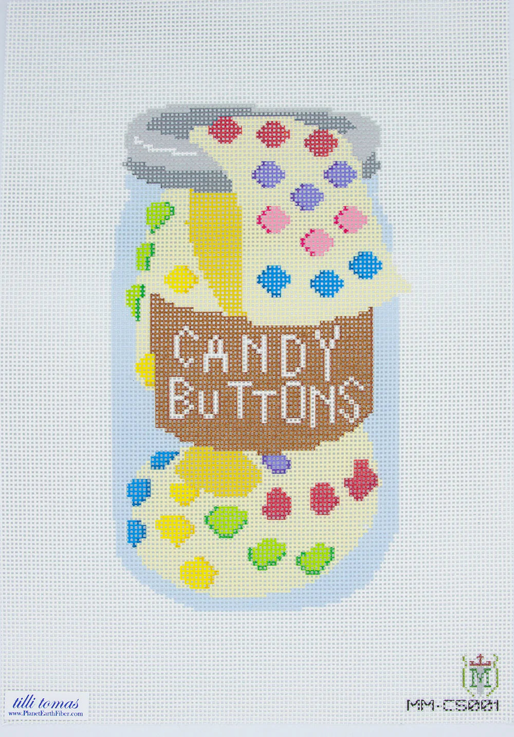 Candy Buttons Jar Canvas